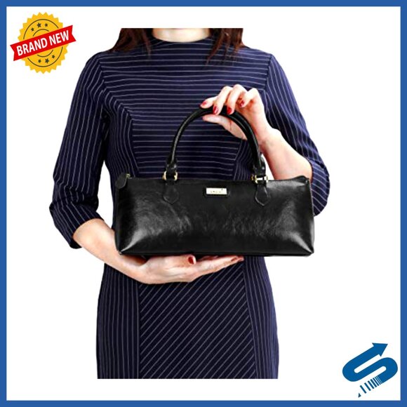 Insulated Wine Purse Clutch, Thermal Interior, Faux Leather, 14x6 Inches